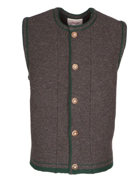 Grasegger Manufaktur Strickweste Kare braun
