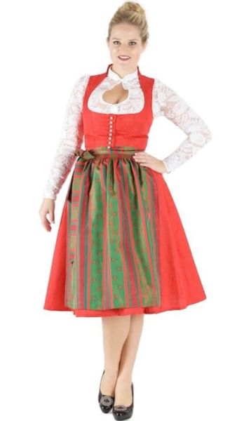 13182 Wenger Dirndl Lorelei 70er rot