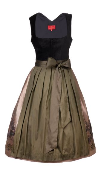 Kaiserjäger Dirndl 17118 Schwarz Samt 70er länge SP1 130 131