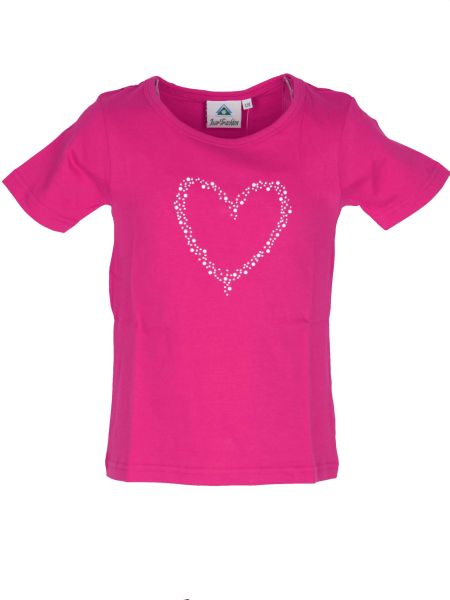 Isar Trachten Mädchen T-Shirt 52763 Pink Herz