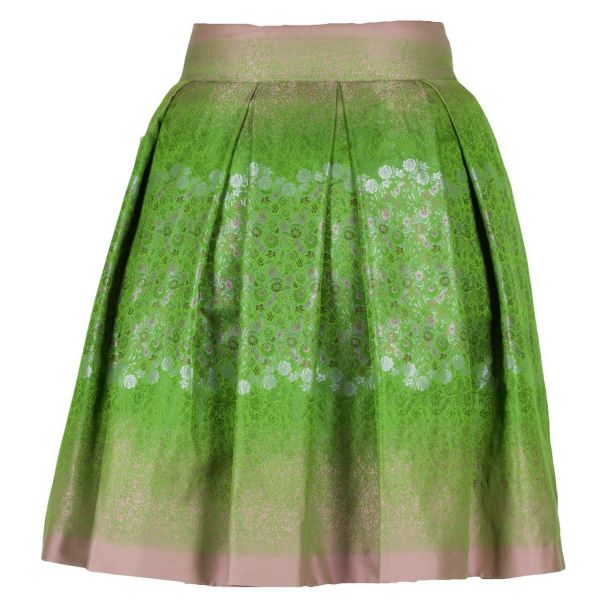 Kaiseralm Damen Faltenrock Heidi 5240 grün rose Fb 68