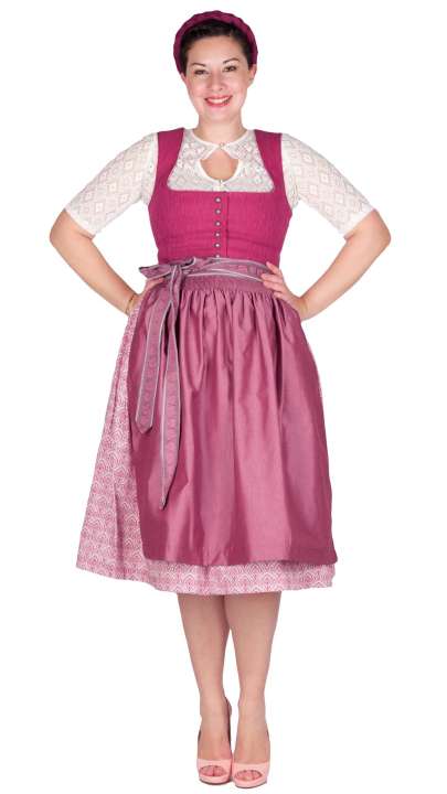 Dirndl Country Line Grün/ Rosa mit good original Dirndlschürze - 20 %