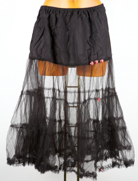 13334 Schmuckstück Petticoat für Dirndl 70cm schwarz Gr L