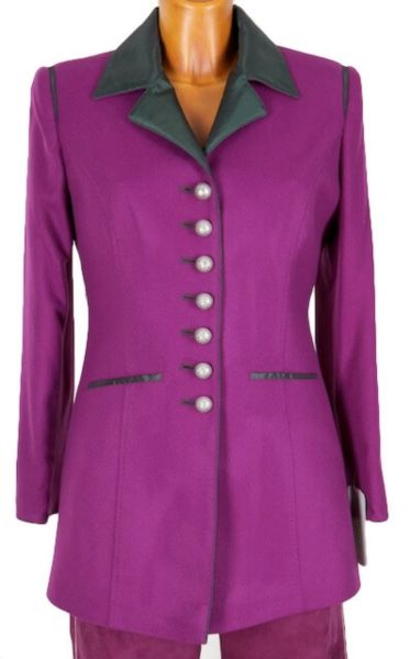 Scharnstein Damen Lodenjacke lang purple tanne