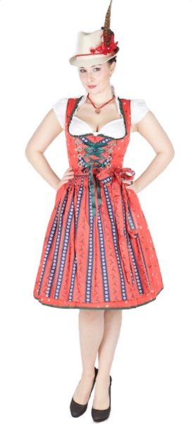 10381 Krüger Madl 60er Dirndl rot