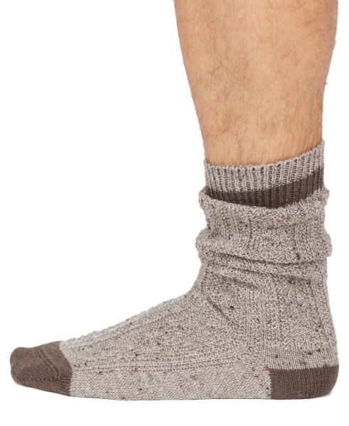 L5698T-211 Herren Umschlag Schoppersocke braun meliert