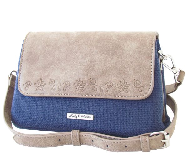 Lady Edelweiss Trachtentasche 15011 Canvas Blau
