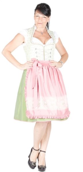 10724 Wenger Dirndl Vanessa 60er creme grün