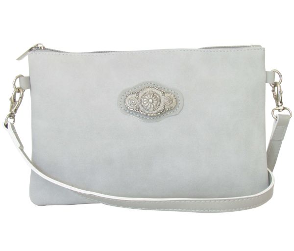 Lady Edelweiss Trachtentasche 10201 Grau Spange antik