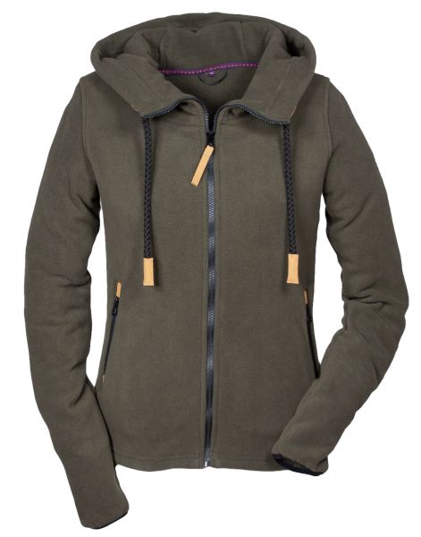 Hubertus Ladies Fashion Fleece Hoodie 10223203 Olivbraun Fb 328