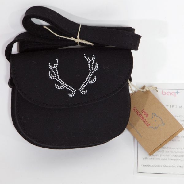 bag+ Trachtentasche Lech small schwarz mit Strassgeweih