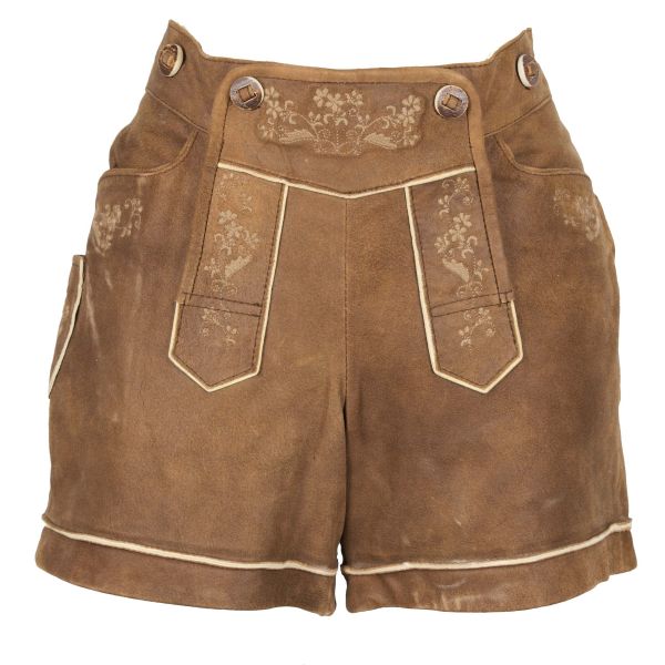 Country Maddox Damen Lederhotpants Wipfe-O moos nappato