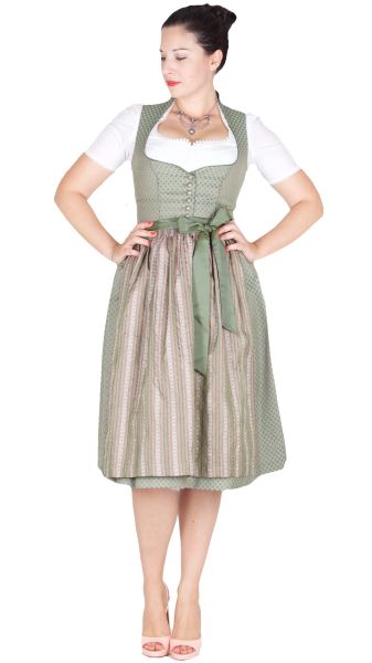 Wenger Dirndl Tamara 16810 midi 70er grün