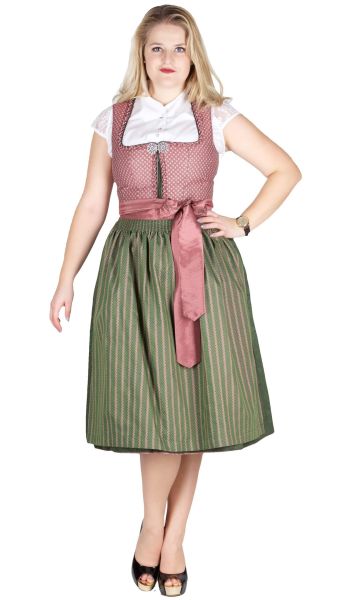 Country Line 70er Dirndl 16498 altrose oliv
