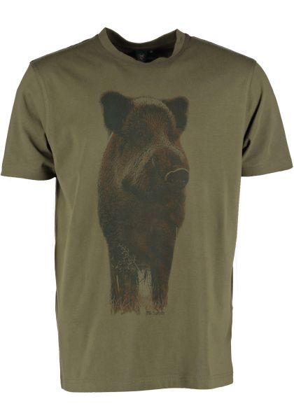 Orbis Herren T-Shirt 428004 2710 Wildschwein Khaki Schlamm Fb 55
