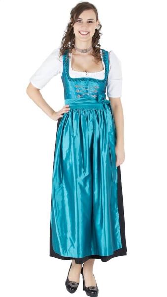 13528 Wenger Dirndl Hera 95er Gr 34 schwarz türkisblau