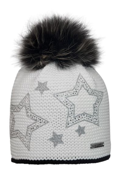 Sportalm Strickmütze Joelle snow white Sternenmotiv