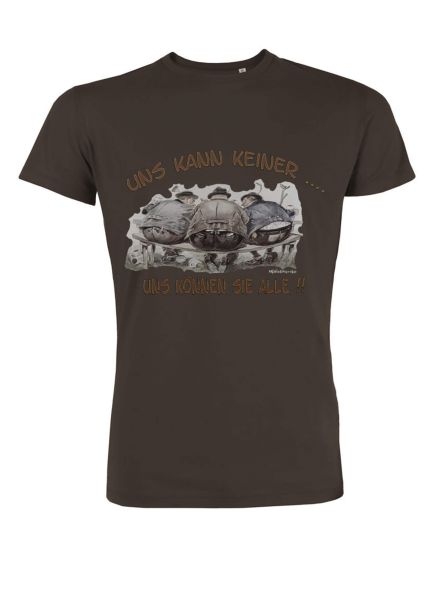 Mister Edelweiss Herren T-Shirt 21415 Uns kann keiner Gr L Chocolate