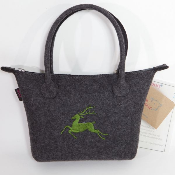 bag+ Trachtentasche Bernau small graphit mit Hirschmotiv