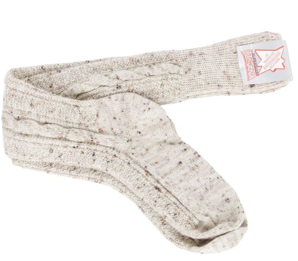Lusana 8995T Kniebundstrumpf Gr 38-39 in Strick beige melliert