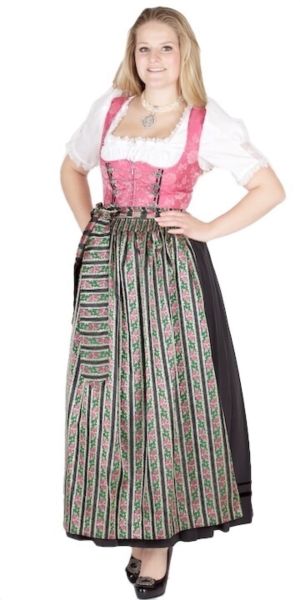 5045 Designer Krüger Festtagsdirndl pink schwarz 95er